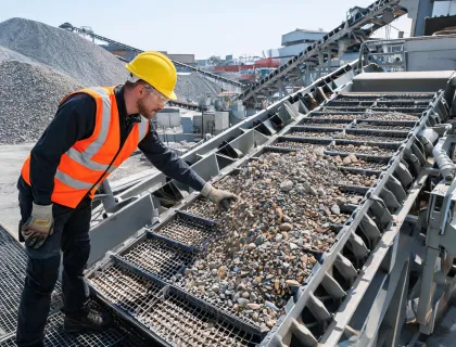 Screening applications engineer at vibrating screen deck